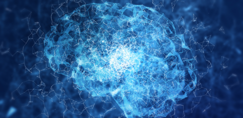 Graphic interpretation of brain and neural connections in the brain