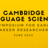 Canary yellow banner for Cambridge Language Sciences Symposium June 2020