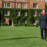 Photo of Kirsty McDougall with PhD candidate Linda Gerlach in Selwyn College gardens