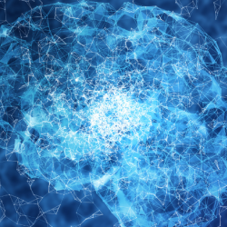 Graphic interpretation of brain and neural connections in the brain