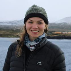 Photo of Christine de Kock photo taken off the coast of the sub-Antarctic island, Marion, while on expedition with the South African National Space Agency