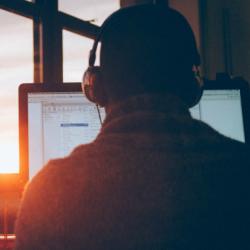 Person working at computer