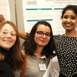 Dr Minha Rajput-Ray with poster presenters Annual Symposium 2019
