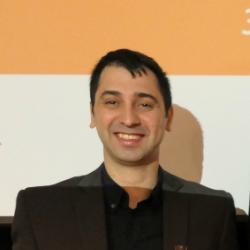 2019 Postdoc Business Plan Competition winners: Simon Baker of Versed AI and project leads from Univursa and Cambridge Bioelectronics