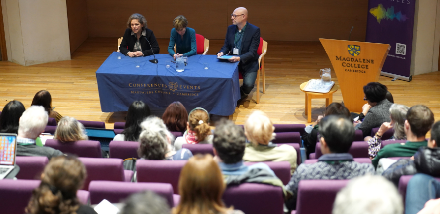 Ianthi Tsimpli, Rosemary Varley and Matt Davis in research dialogue on the relationship between language and general cognition; Photo credit: Chris Loades