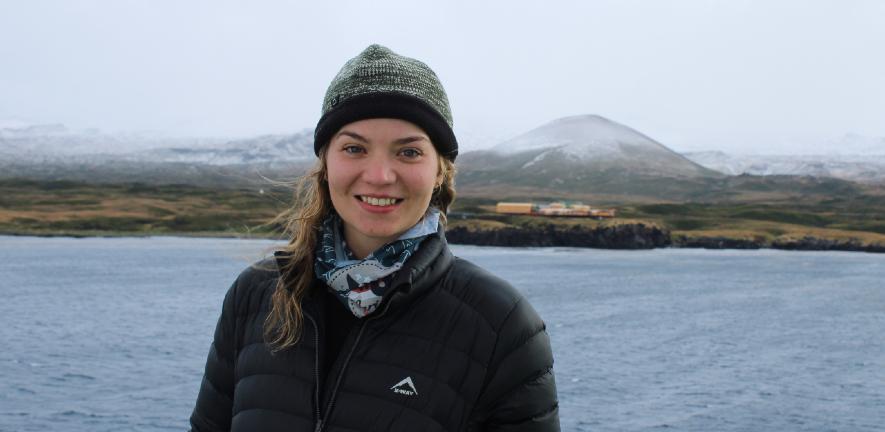Photo of Christine de Kock photo taken off the coast of the sub-Antarctic island, Marion, while on expedition with the South African National Space Agency