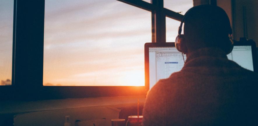 Person working at computer