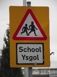 Welsh road sign, photo David Willis