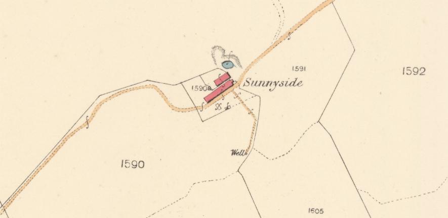 Map showing Sunnyside, Parish of New Cumnock, East Ayrshire, 1845, NS 56185 11252